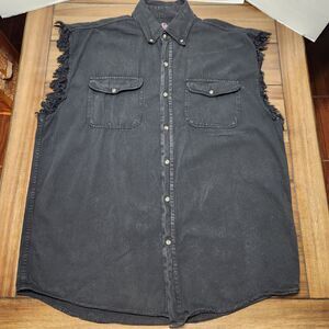 Biker's Club Vest Sleeveless Blk 4X
